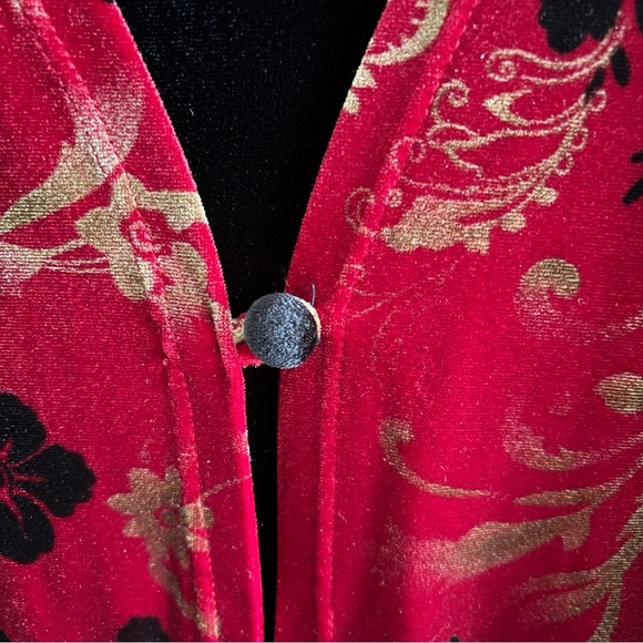 Notations Floral Velour Cardigan & Cami Set Boho Vintage Women's Size 1X - Picture 7 of 15